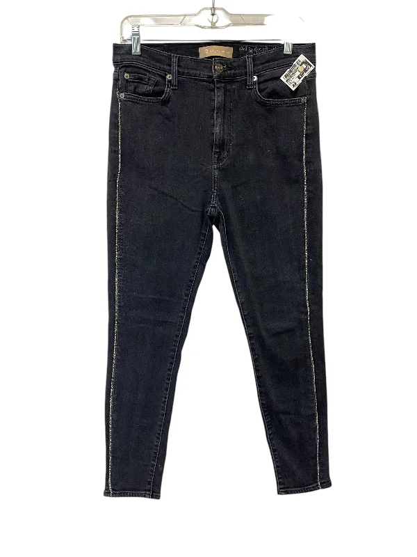 Jeans Skinny By 7 For All Mankind In Black Denim, Size: 30 Elegant Men's Cashmere