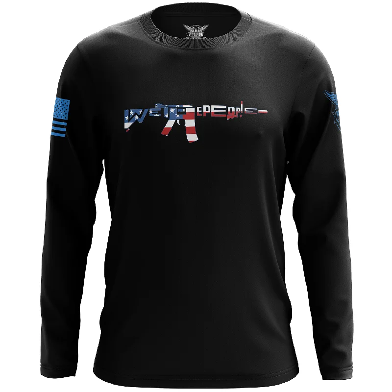 We The People AR Flag Long Sleeve Shirt Tough Men's Military