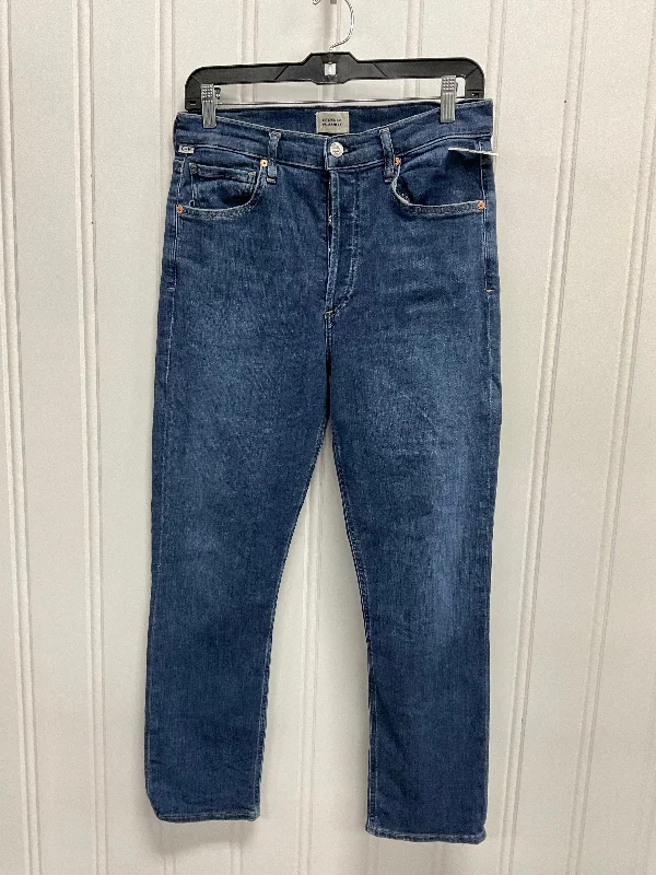 Jeans Straight By Citizens Of Humanity In Blue Denim, Size: 8 Unique Men's Upcycled