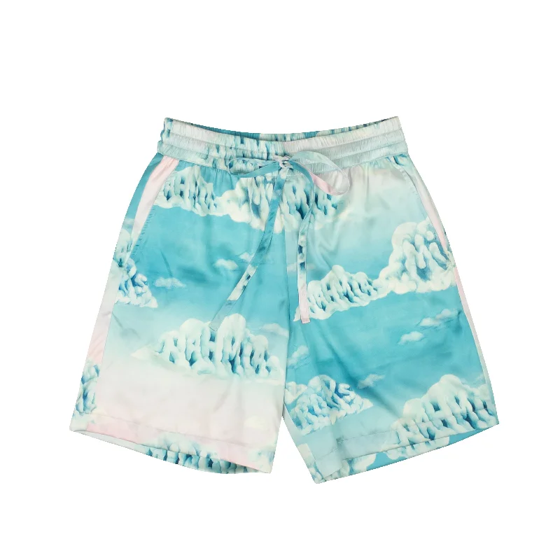 Nahmias Silk Cloud Design Shorts - Blue Preppy Men's College