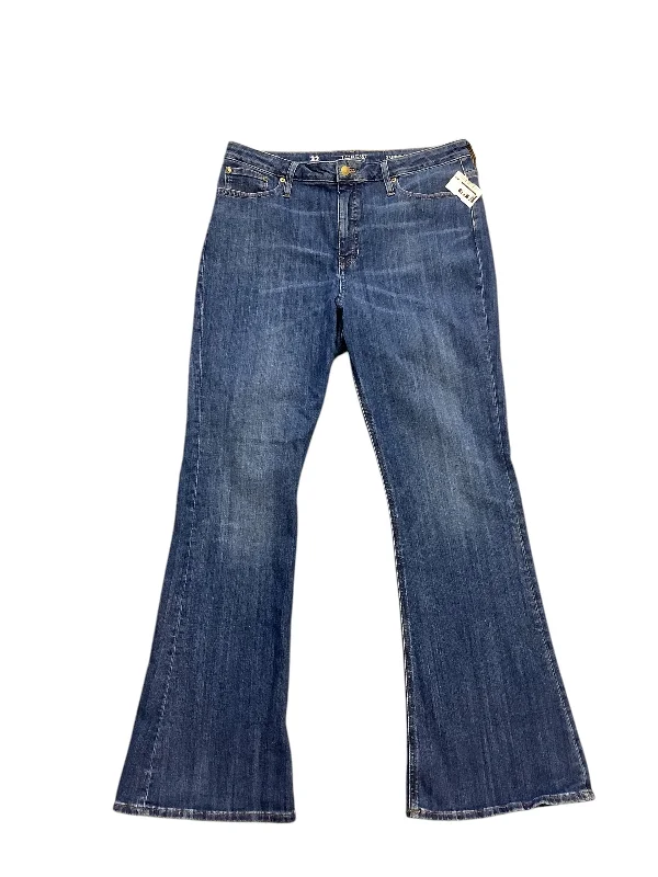 Jeans Flared By J. Crew In Blue Denim, Size: 14 Masculine Men's Thick