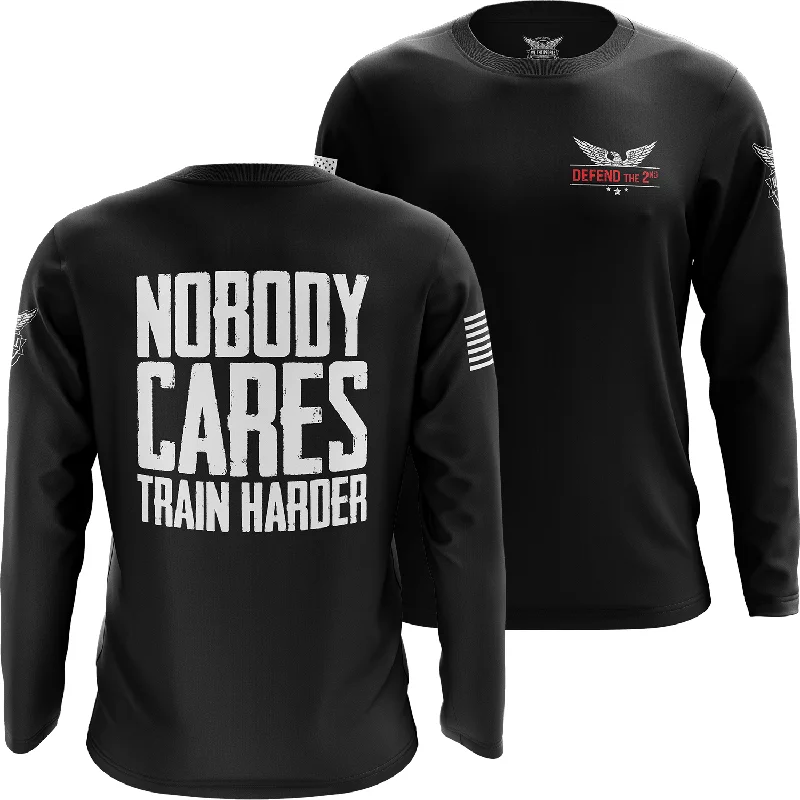 Train Harder Long Sleeve Shirt Laid