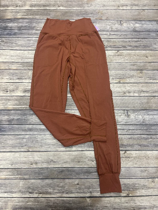 Brown Athletic Leggings Cme, Size S Cool Men's Distressed