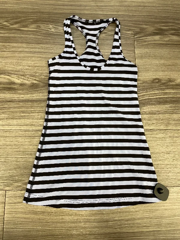 Athletic Tank Top By Lululemon In Striped Pattern, Size: M Trendy Men's Oversized