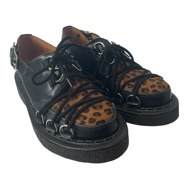 COMME des GARCONS/GEORGE COX/Shoes/US 6/Leopard/Leather/BLK/MULTLACE LOWTOP SHOES Sporty Men's Athleisure 