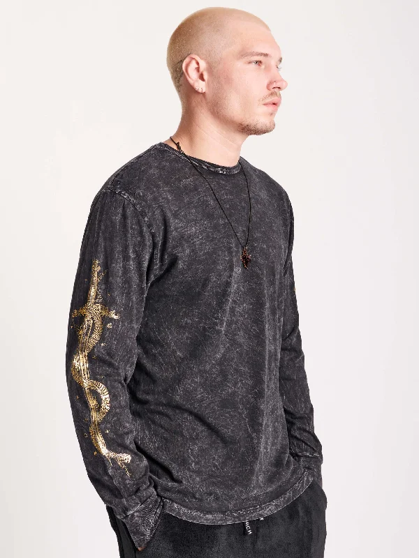 Mineral Wash Gold Dagger Long Sleeve Lumberjack