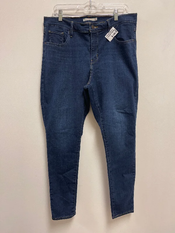 Jeans Skinny By Levis In Blue Denim, Size: 16 Street