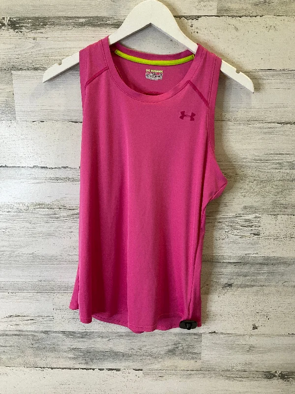 Athletic Tank Top By Under Armour In Pink, Size: M Trendy Men's Oversized