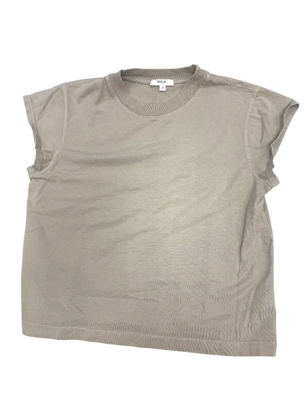 Top Short Sleeve Designer By Agolde In Tan, Size: S Street