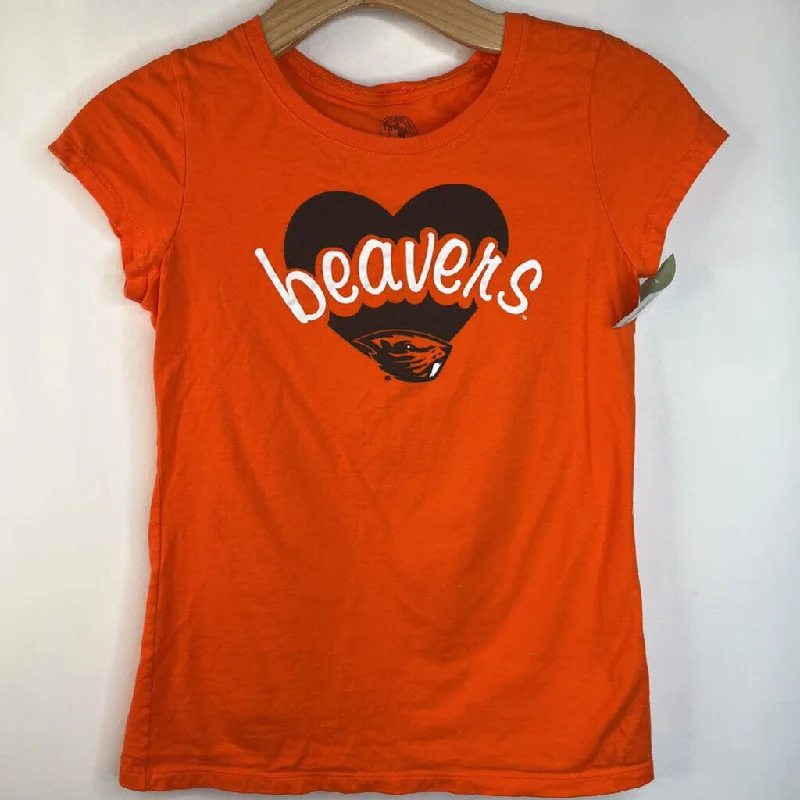 Size 10-12: Oregon State Orange Black Heart T-Shirt Sporty Men's Athleisure 