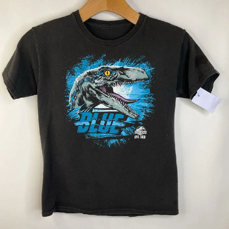 Size 10-12: Jurassic World Grey Dinosaur Short Sleeve T Cool Men's Distressed