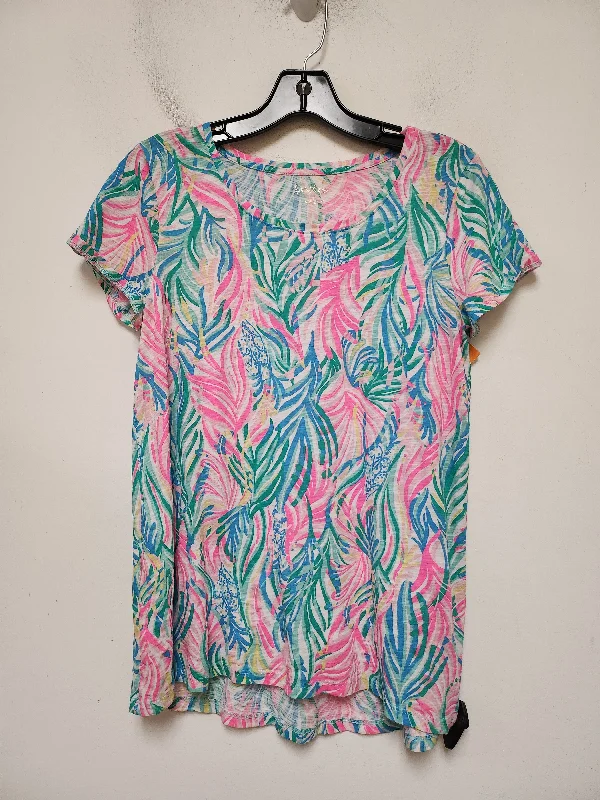 Top Short Sleeve Designer By Lilly Pulitzer In Tropical Print, Size: S Cozy Men's Sherpa