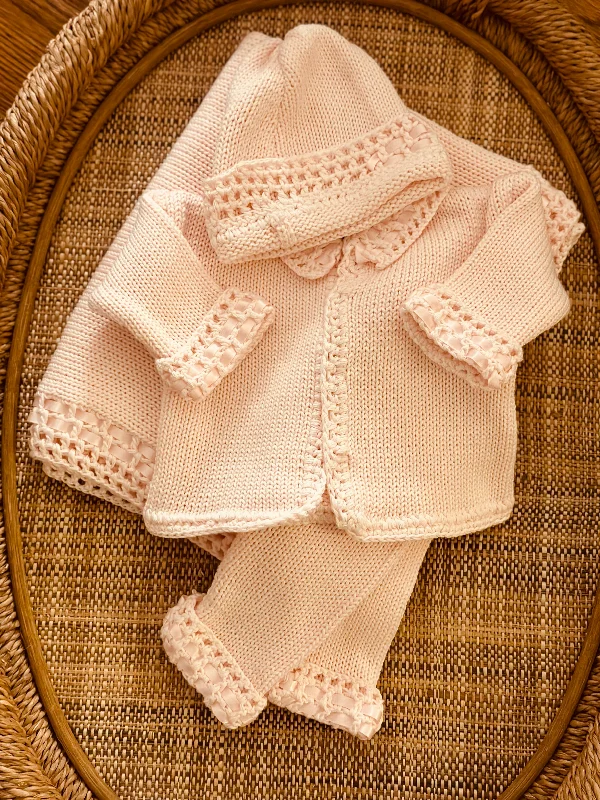 Baby Pink Crochet Set Sporty Men's Tennis