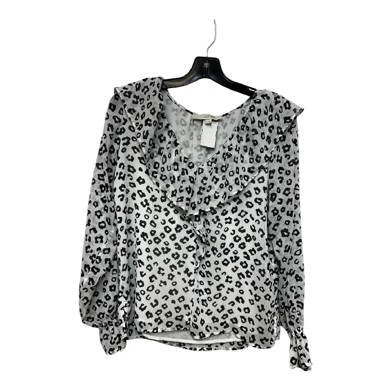 Top Long Sleeve By Loft In Animal Print, Size: Xs Artistic Men's Avant