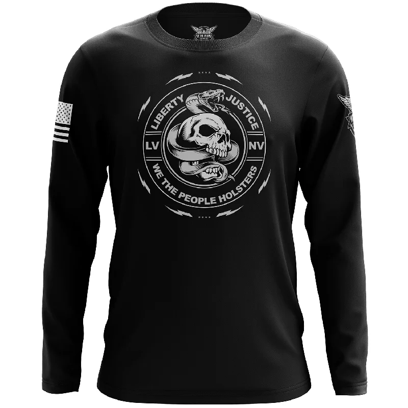 Liberty And Justice Long Sleeve Shirt Edgy Men's Punk