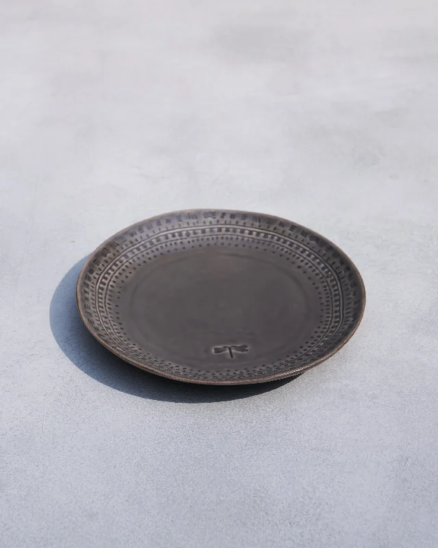 Coco Palm Quarter Plate - Dark Grey Traditional Men's Country