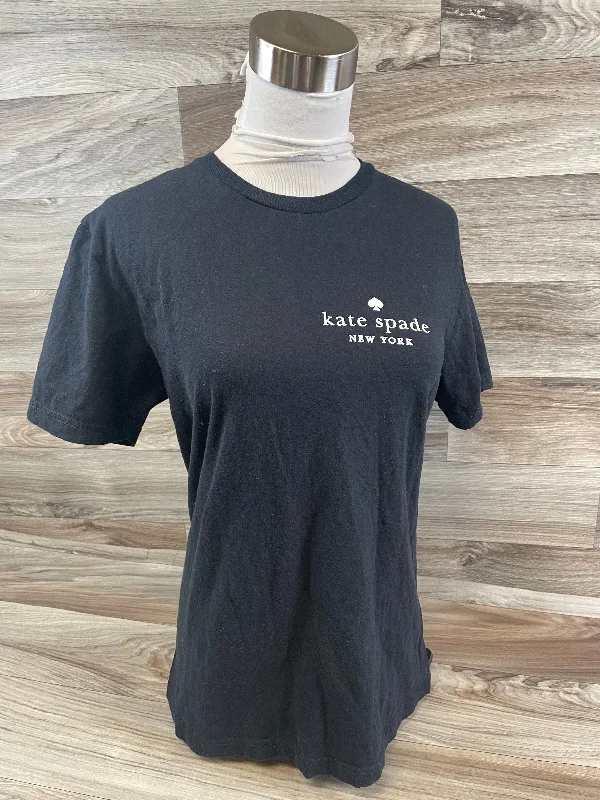 Top Short Sleeve Designer By Kate Spade In Black, Size: S Monochromatic All