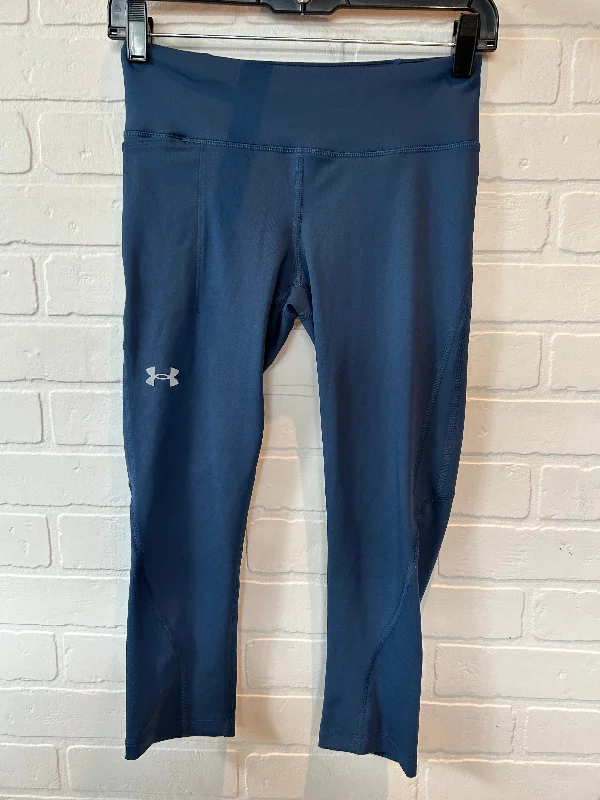 Blue Athletic Leggings Capris Under Armour, Size 4 Sporty Men's Athleisure 