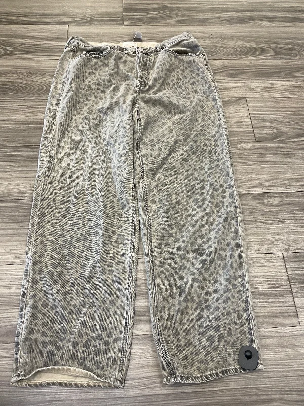 Jeans Wide Leg By Universal Thread In Animal Print, Size: 14 Minimalist Men's Casual 