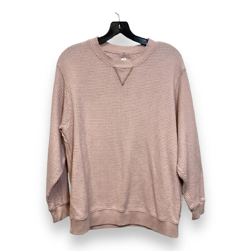 Top Long Sleeve By Aerie In Pink, Size: Xs Organic