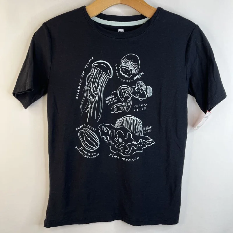 Size 16: Tea Black Grey Jellyfish T-Shirt Artistic Men's Hand