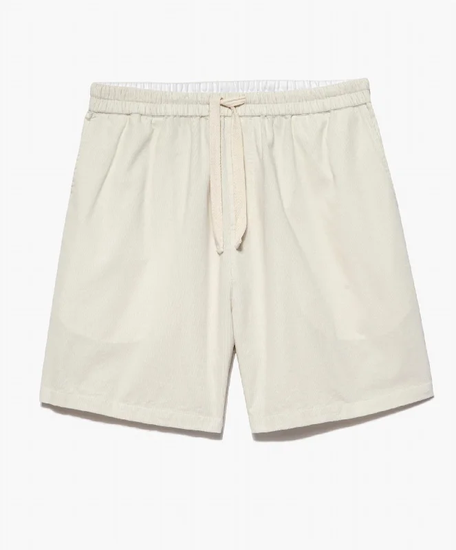 Light Weight Cord Shorts In White Beige Stylish Men's Neon