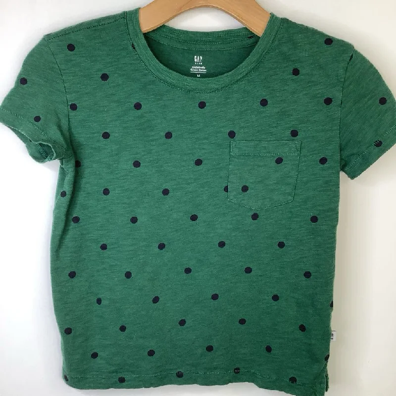 Size 8: Gap Green Black Polk-a-Dots T-Shirt Bold Men's Statement