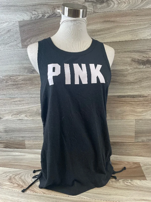 Athletic Tank Top By Pink In Black & White, Size: Xs Business