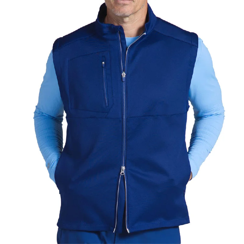 IBKUL Mens Solid Mega Heat Vest - Navy Masculine Men's 