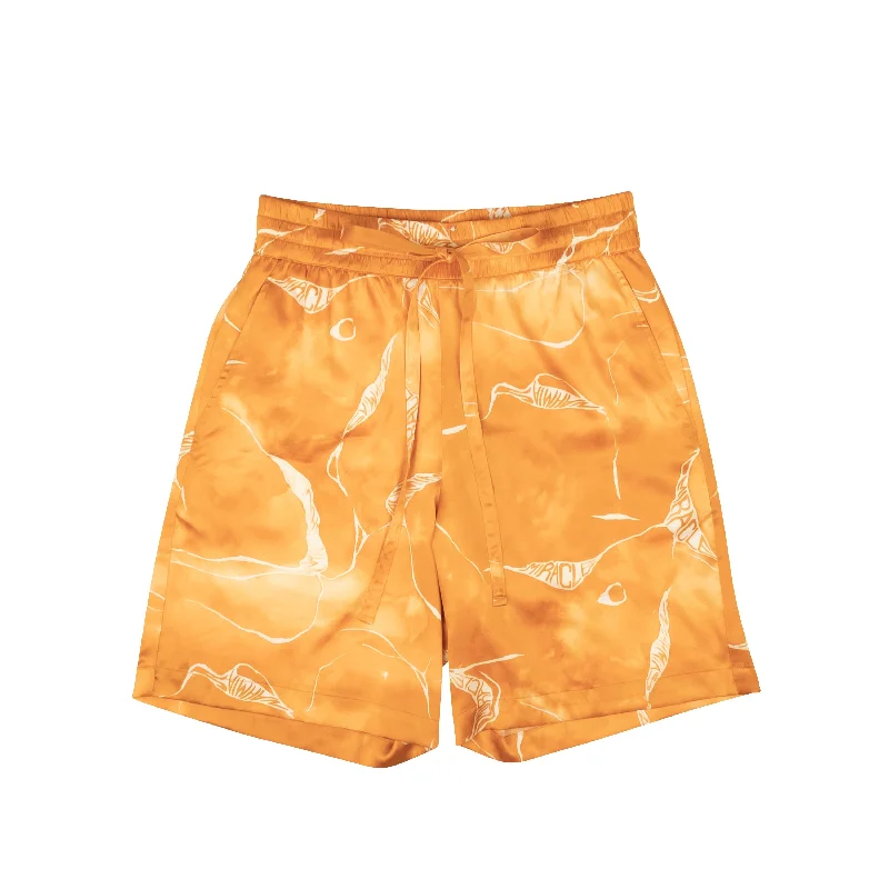 Nahmias Miracle Tie Dye Silk Shorts - Orange Rugged Men's Outdoor 