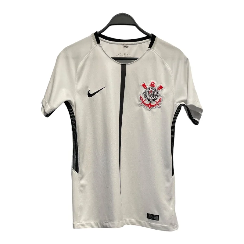 NIKE/T-Shirt/S/Polyester/WHT/S.C. CORINTHIANS PAULISTA Sophisticated Men's French