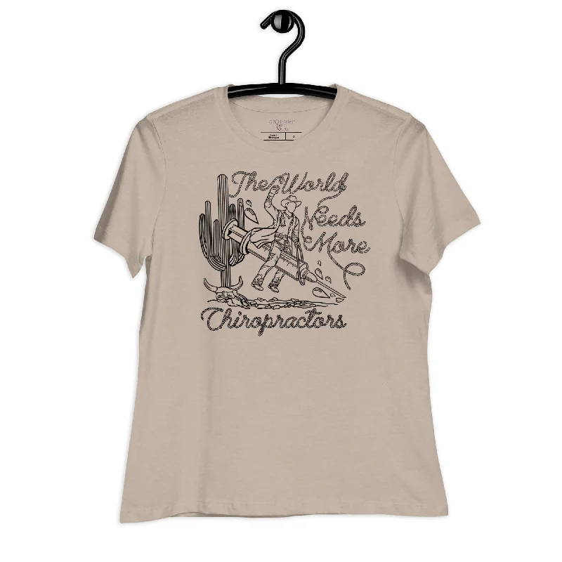 TWNM- Chiropractors Women's Relaxed T-Shirt Light Colors Refined Men's Velvet