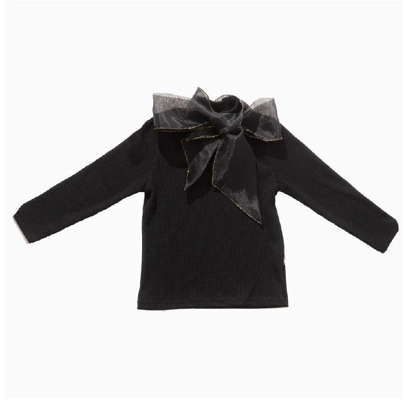 Nova Ribbon Blouse in Black Street