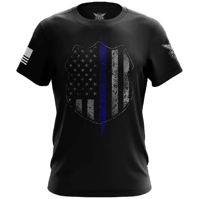 Thin Blue Line Flag Short Sleeve Shirt Dynamic Men's High