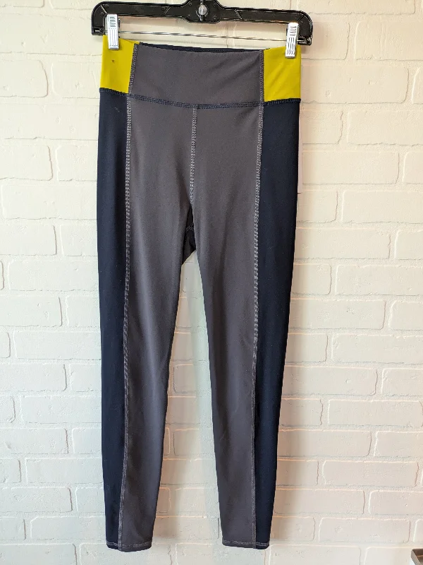 Blue & Grey Athletic Leggings Boden, Size 6 Stylish Men's Neon