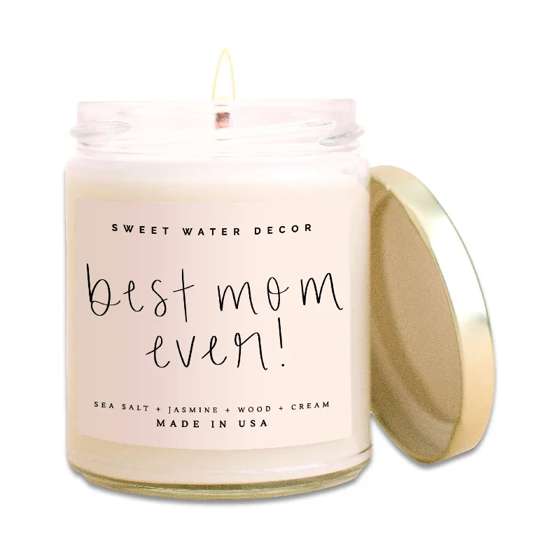 Best Mom Ever! Soy Candle Sharp Men's Italian