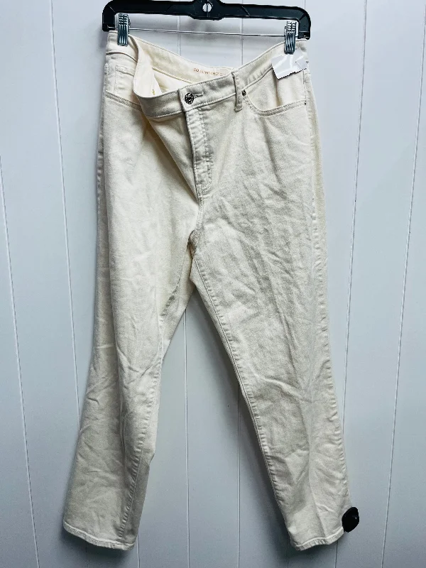 Jeans Skinny By Chicos In Cream Denim, Size: 14 Unique Men's Patch