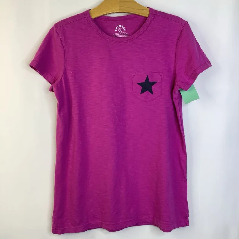 Size 12: Primary Pink Black Star Pocket T-Shirt Refined Men's Hand