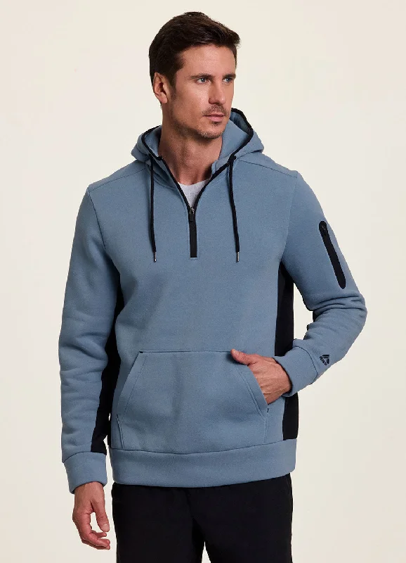 Prime Contrast Quarter Zip Fleece Sweatshirt Lumberjack