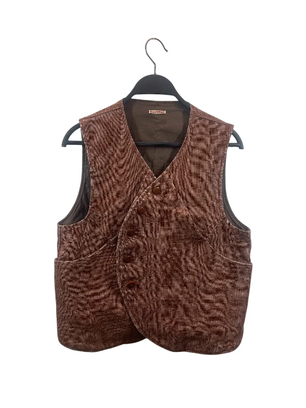 KAPITAL/Vest/1/Brown/Linen/ Dapper Men's Bow