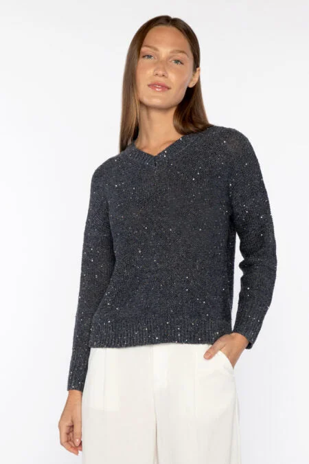 Kinross Cashmere Sequin Easy Vee Traditional Men's Wool