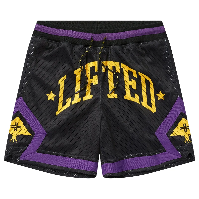 RESOLUTIONARY LIFTED MESH SHORTS - BLACK/PURPLE Bohemian Men's Free