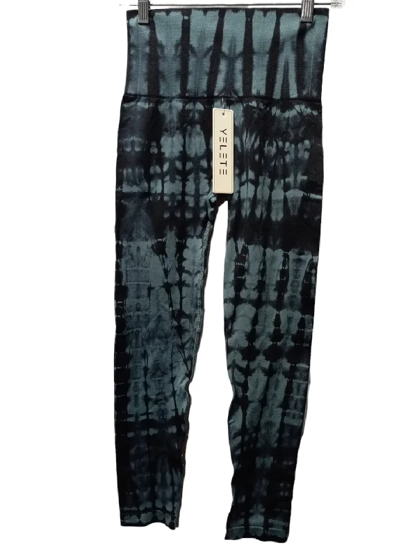 Tie Dye Print Athletic Leggings Yelete, Size S Trendy Men's Scandinavian