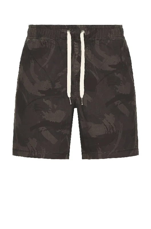 Men's Cruz Short In Art Camo Black Relaxed Men's Beach