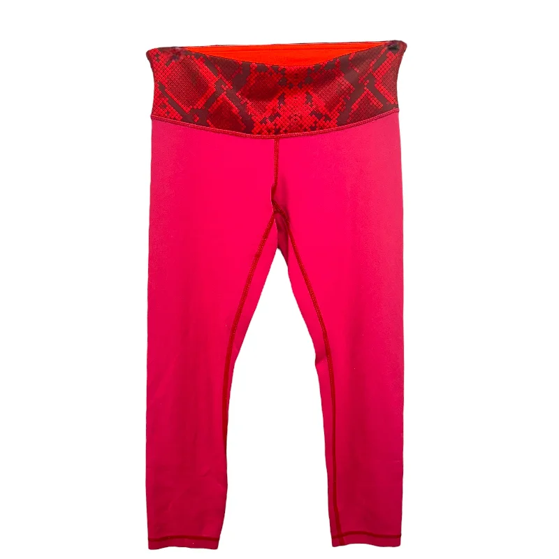 Wunder Under Crop III Reversible in Cranberry / Alarming Lululemon, Size 6 Sleek Men's Contemporary 