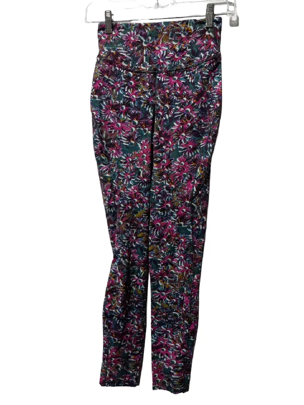 Floral Print Athletic Leggings Lululemon, Size 4 Gym