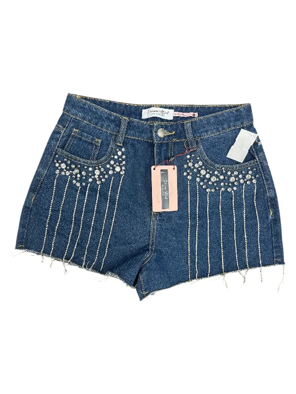 Shorts By Clothes Mentor In Blue Denim, Size: S Unique Men's Patch