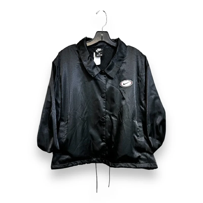 Athletic Jacket By Nike Apparel In Black, Size: 2x Practical Men's Quick