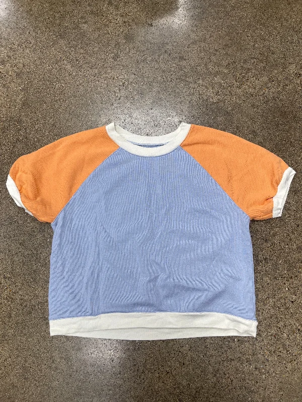 Top Ss By Madewell In Blue & Orange, Size:M Refined Men's European