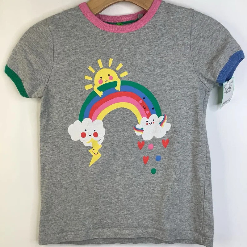 Size 9-10: Mini Boden Grey Rainbow T-Shirt - REDUCED Athletic Men's High